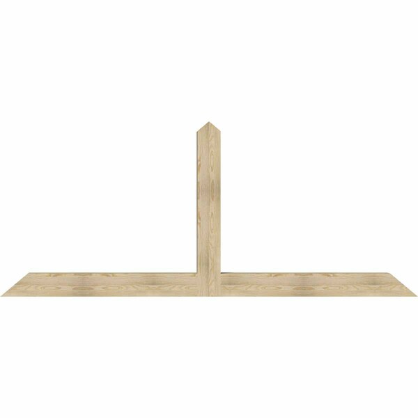 Ekena Millwork Portland Rough Sawn Timber Gable Bracket, Douglas Fir, 108"W x 45"H x 6"D x 6"F, 10/12 Pitch GBW108X45X0606POR00RDF - main